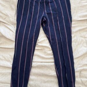 Old Navy Men's Navy Pants with Red and White Stripes